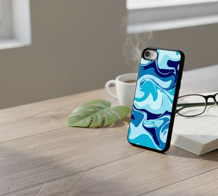 iPhone 6/6s - Marmor färgstarkt Stöttåligt skal - D4