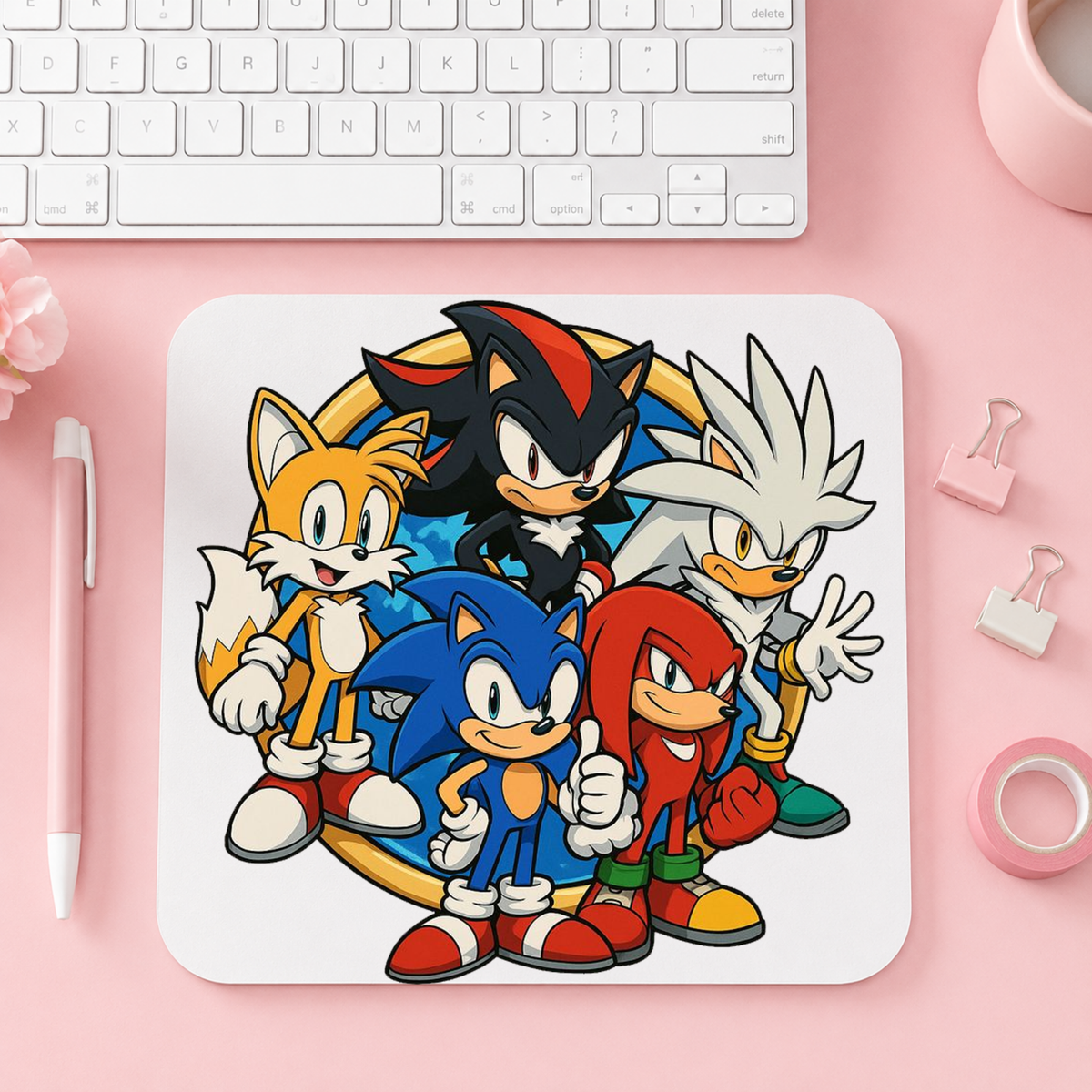 Sonic & Friends Gäng | Musmatta | 20cm x 24cm