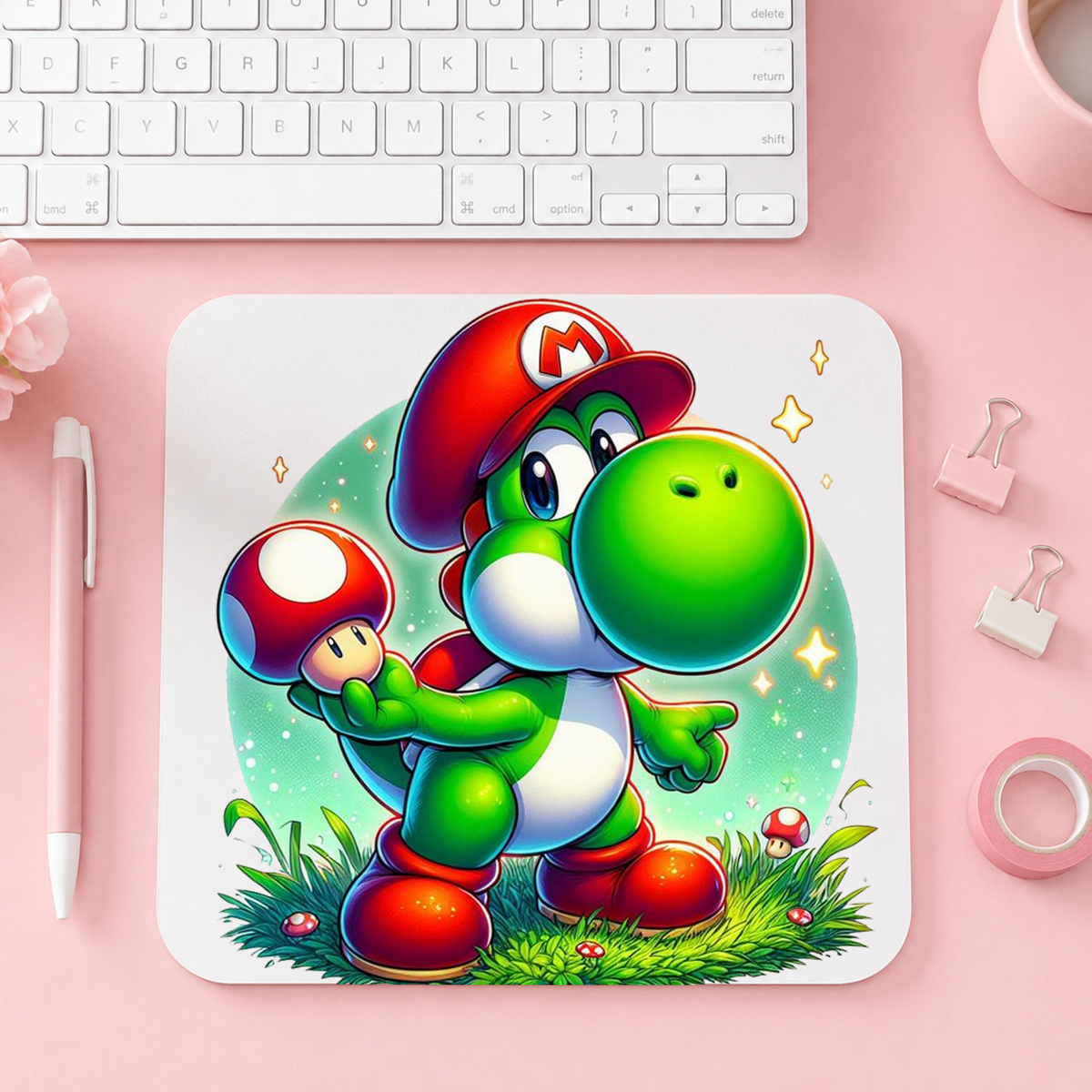 Super Mario Yoshi & Power-Up | Musmatta | 20cm x 24cm