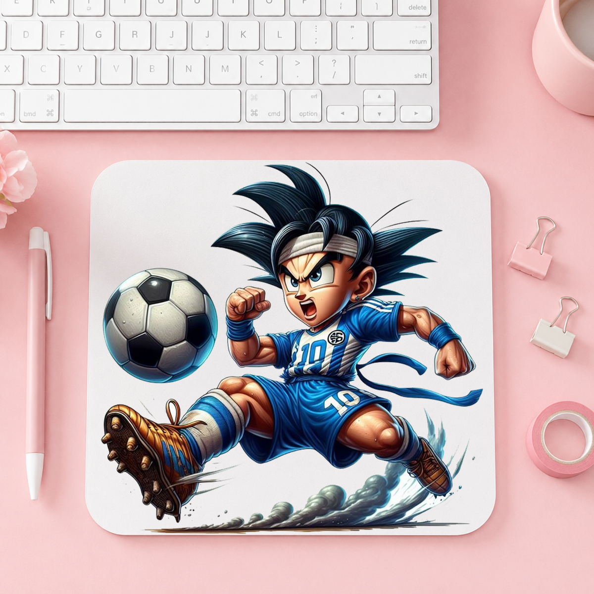 Manga Fotbollsstjärna | Musmatta | 20cm x 24cm