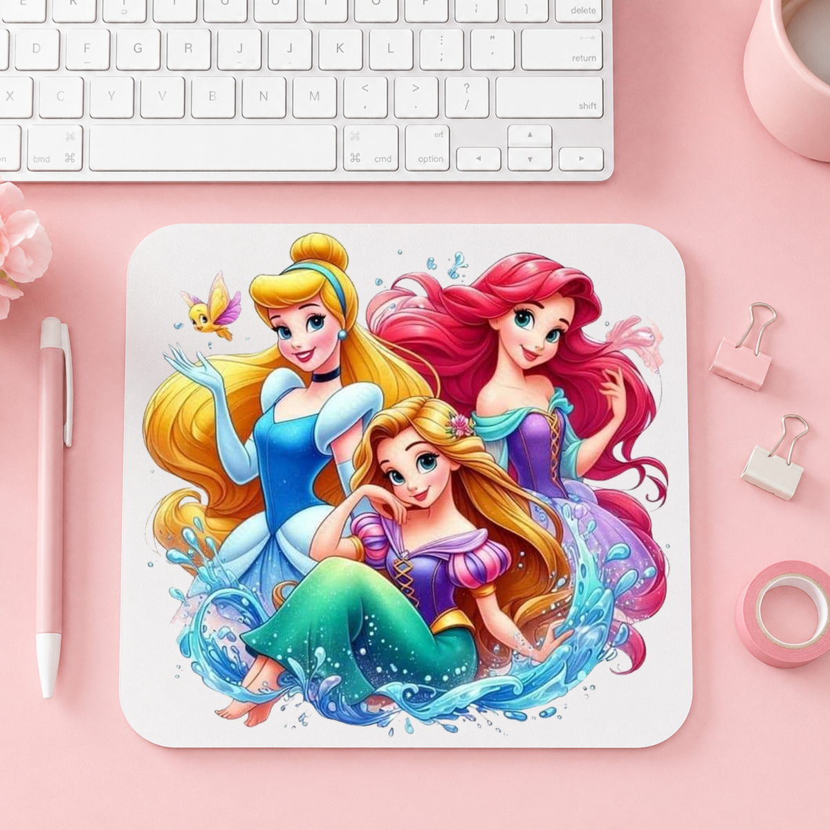 Princess Trio Water Splash | Musmatta | 20cm x 24cm