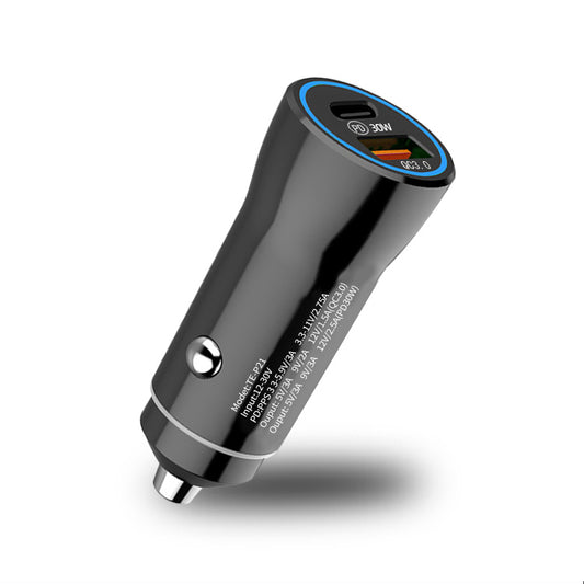 Supersnabb 30W Bilsnabbladdare – PD & QC 3.0 (Dual-Port)