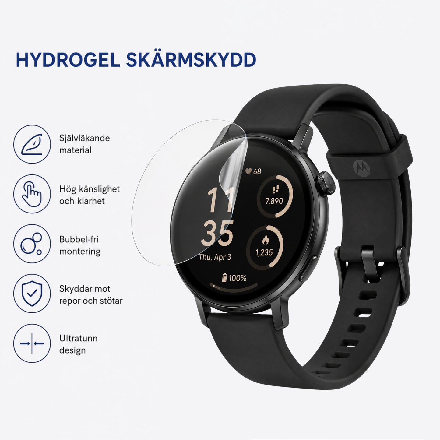 6 Pack - Motorola - Ultratunn Skärmskydd