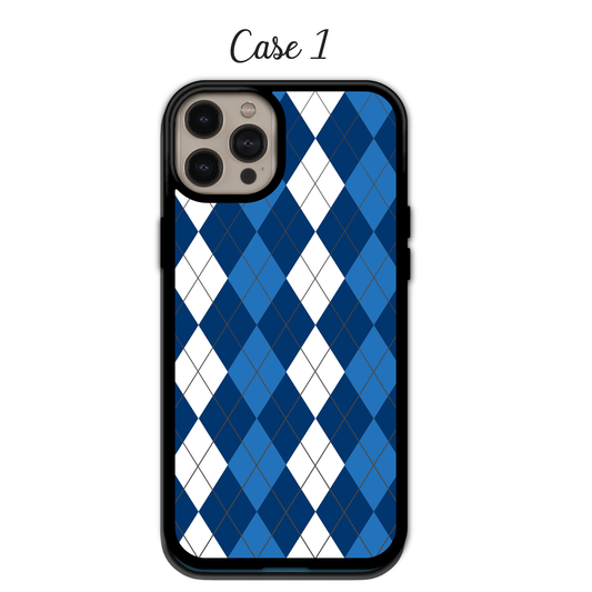 Preppy Blue Argyle | iPhone | Samsung | Huawei | Google Pixel | Xiaomi