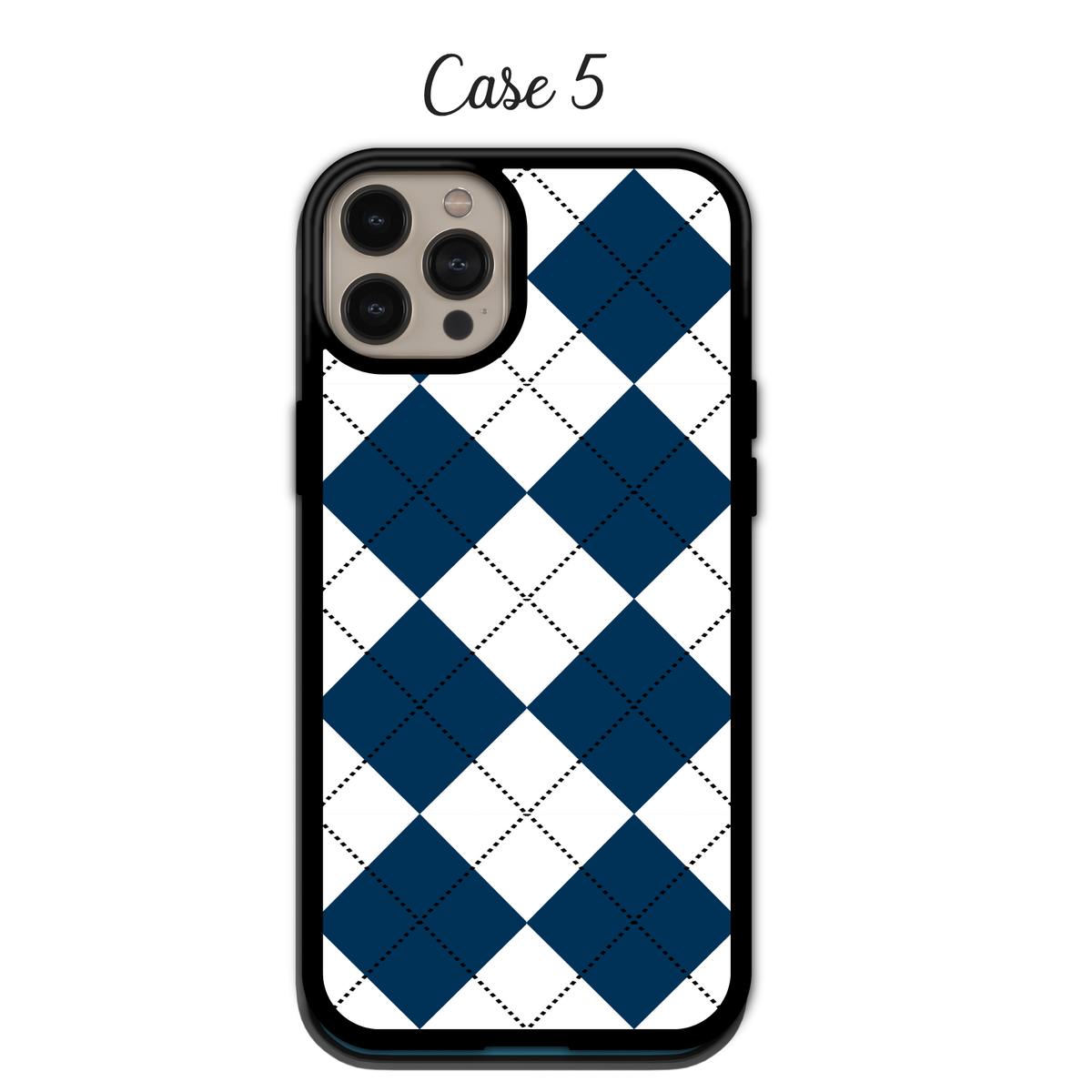 Teal Gingham & Navy Argyle | iPhone | Samsung | Huawei | Google Pixel | Xiaomi