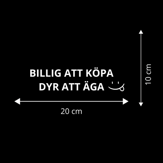 BILLIG ATT KÖPA - DYR ATT ÄGA