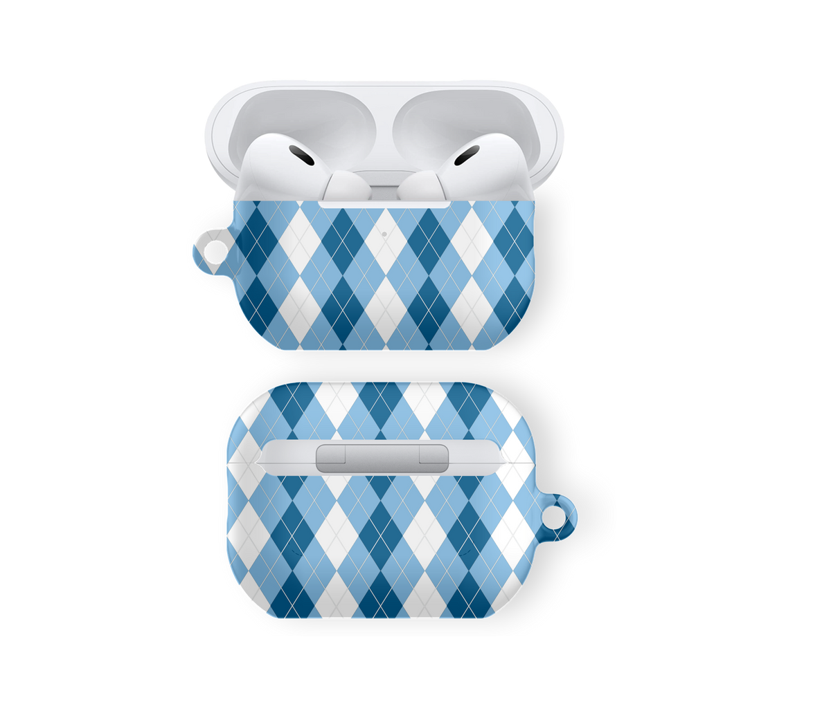 Cozy Blue Argyle Vibe - Airpods Skal