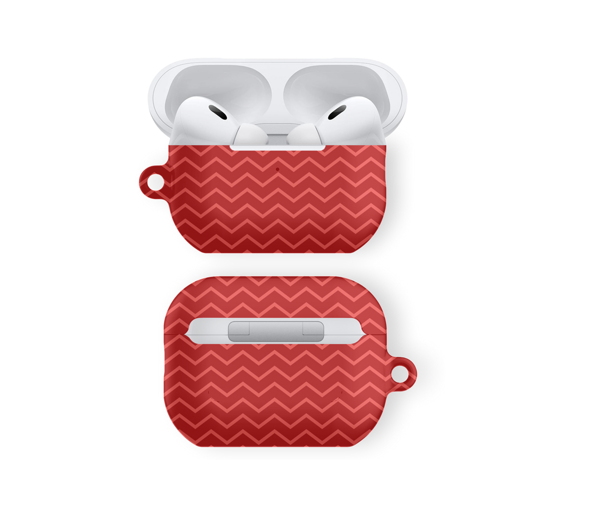 Deep Red Chevron - Airpods Skal
