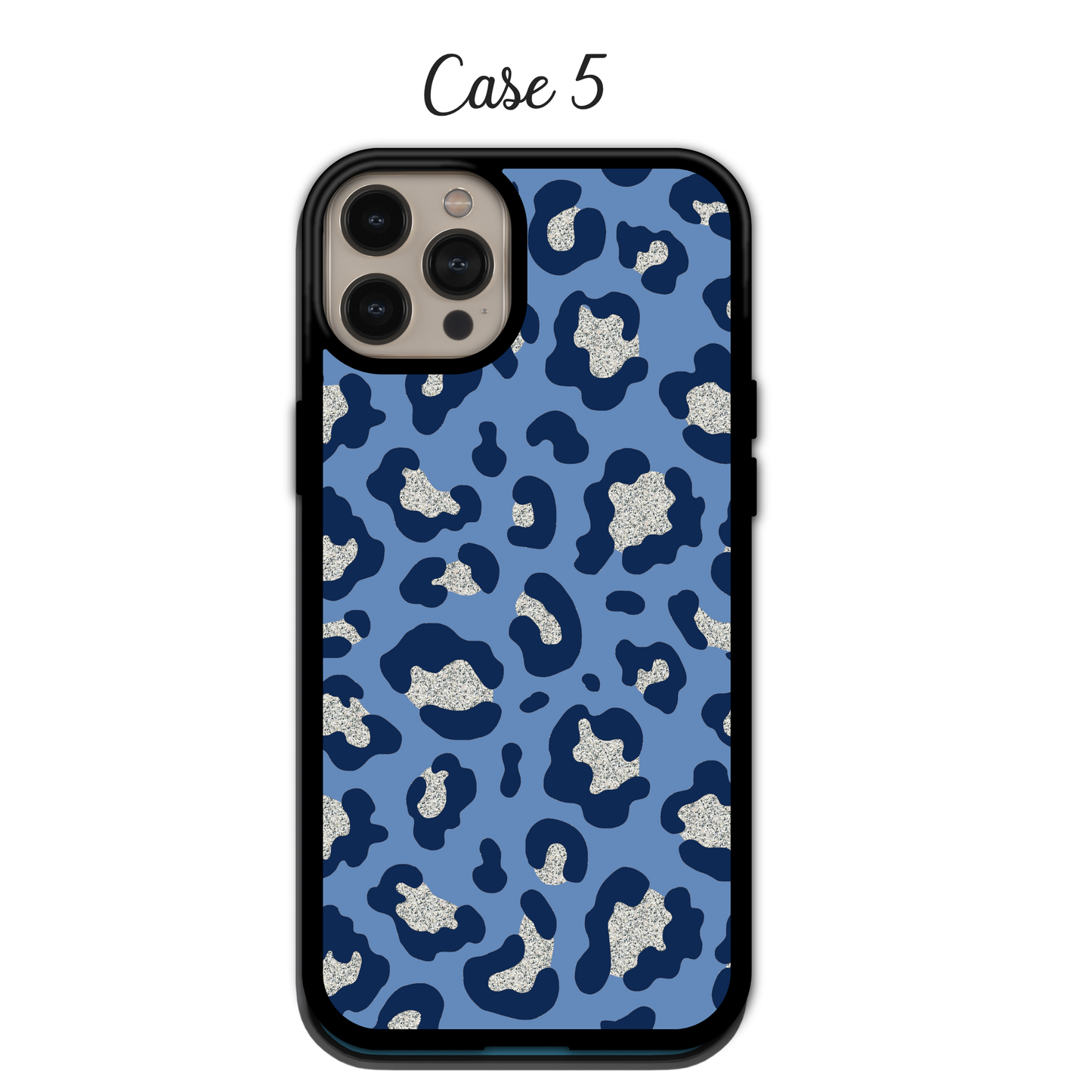 Indigo Glitter Leopard | iPhone | Samsung | Huawei | Google Pixel | Xiaomi