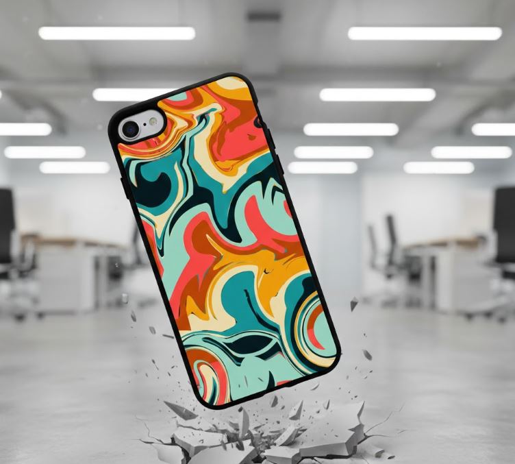 iPhone 6/6s - Marmor färgstarkt  Stöttåligt skal - D13