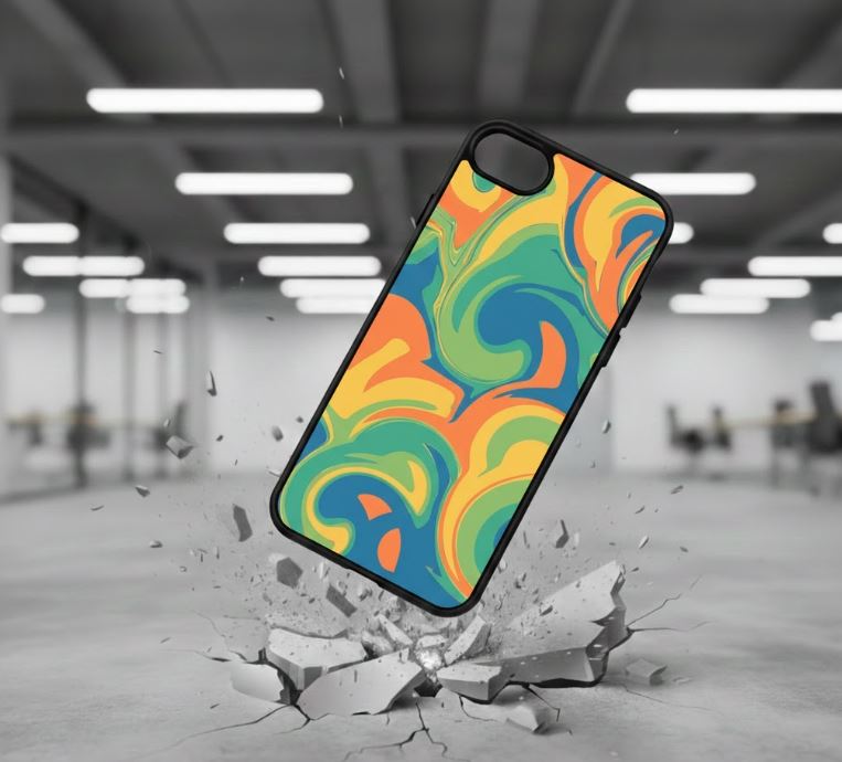 iPhone 6/6s - Marmor färgstarkt  Stöttåligt skal - D10