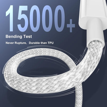 USB-C till Lightning Snabbladdningskabel – 60W PD (Flätad & Extra Hållbar)