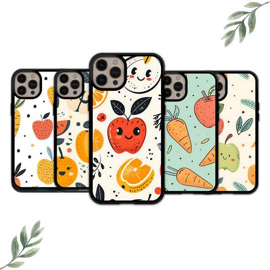 iPhone Skal - Äpple / Jordgubbar / Morot