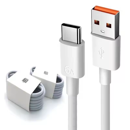 USB-A till USB-C Snabbladdningskabel – 6A SuperCharge