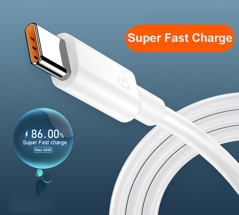 USB-A till USB-C Snabbladdningskabel – 6A SuperCharge