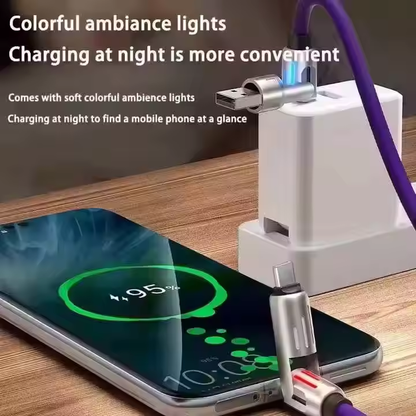 Multifunktions Laddkabel med LED – USB-A & USB-C till Lightning/USB-C (4-i-1)
