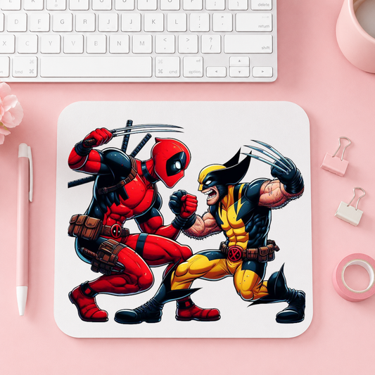 Wolverine och Deadpool Action | Musmatta | 20cm x 24cm
