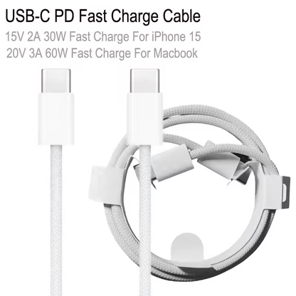 USB-C PD Snabbladdningskabel 30W/60W