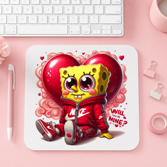 Romantisk SpongeBob | Musmatta | 20cm x 24cm