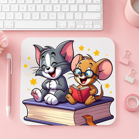 Söt Tom och Jerry Läser Bok | 20cm x 24cm