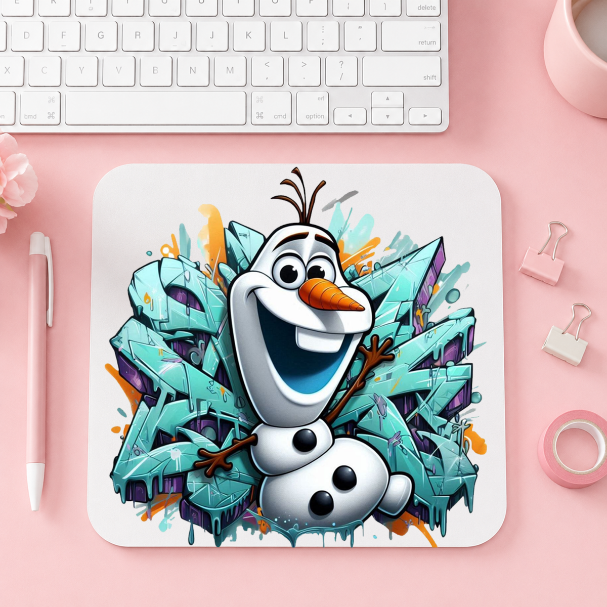 Olaf Happy Snowman Gaming | Musmatta | 20cm x 24cm