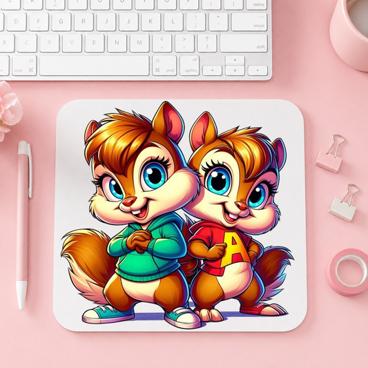 Cute Chipmunks Chip 'n Dale | Musmatta | 20cm x 24cm