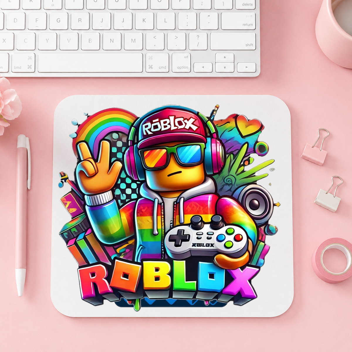 Roblox Gamer Rainbow Avatar | Musmatta | 20cm x 24cm