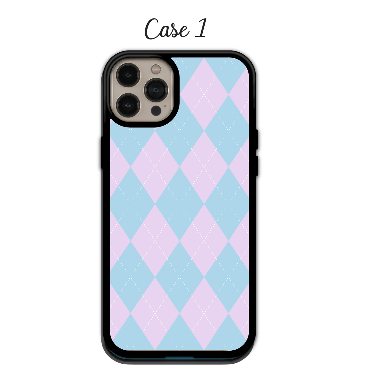 Soft Peach Argyle | iPhone | Samsung | Huawei | Google Pixel | Xiaomi
