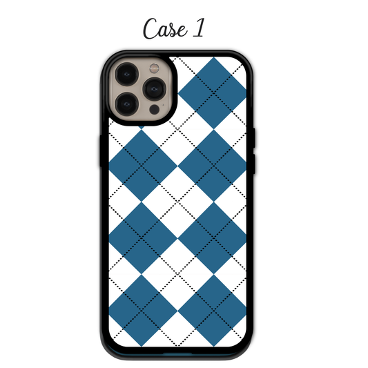 Cool Blue Argyle | iPhone | Samsung | Huawei | Google Pixel | Xiaomi