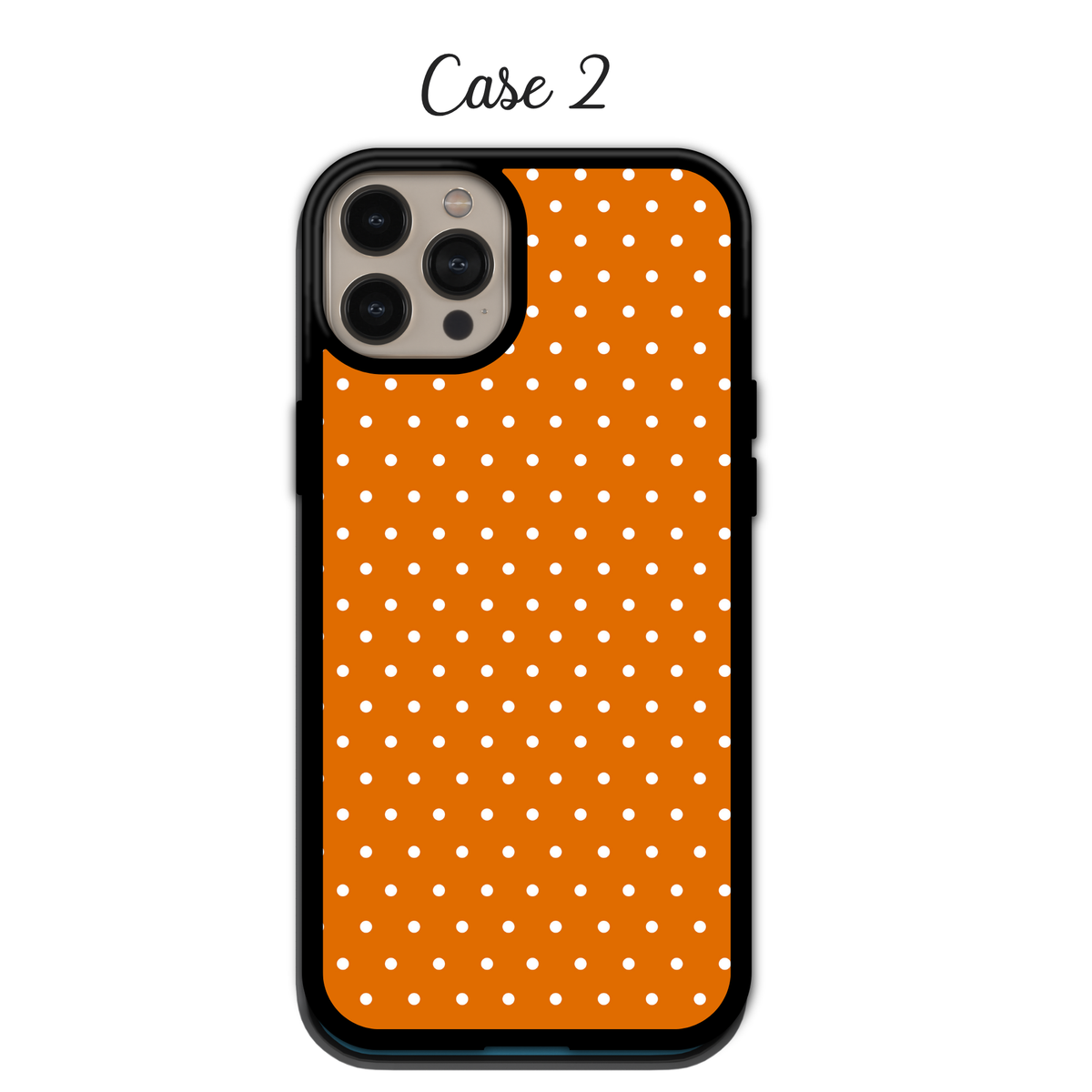 Warm Orange Gingham & Polka Dot | iPhone | Samsung | Huawei | Google Pixel | Xiaomi