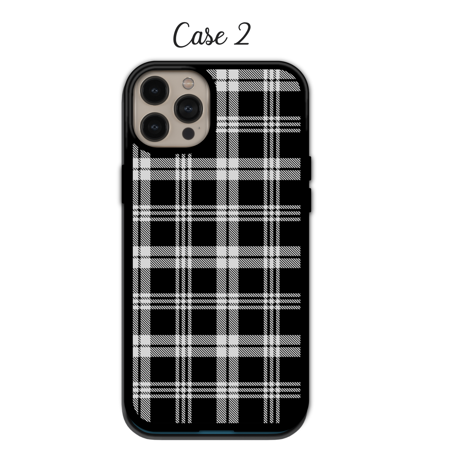 Monochrome Diagonal Plaid | iPhone | Samsung | Huawei | Google Pixel | Xiaomi