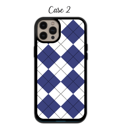 Cool Blue Argyle | iPhone | Samsung | Huawei | Google Pixel | Xiaomi