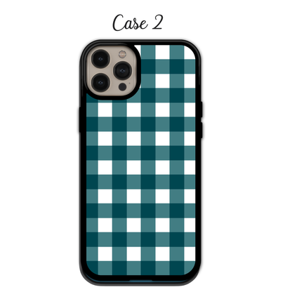 Teal Gingham & Navy Argyle | iPhone | Samsung | Huawei | Google Pixel | Xiaomi