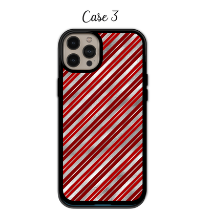 Metallic Shimmer Striped Holiday | iPhone | Samsung | Huawei | Google Pixel | Xiaomi
