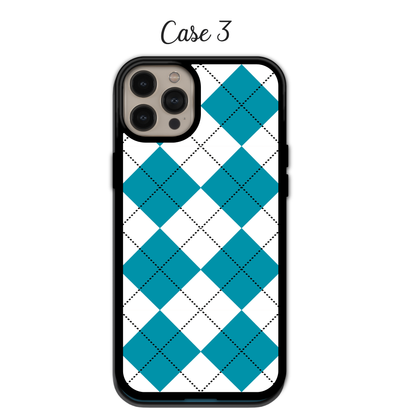 Cool Blue Argyle | iPhone | Samsung | Huawei | Google Pixel | Xiaomi