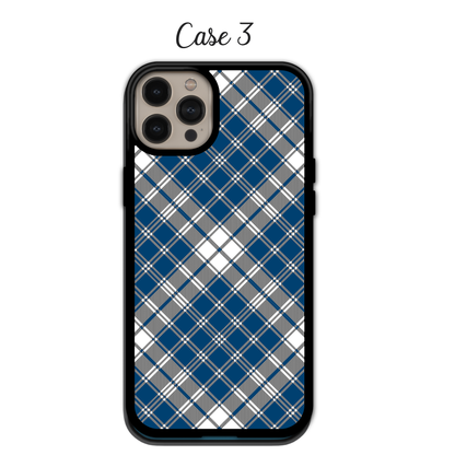 Navy Diagonal Plaid | iPhone | Samsung | Huawei | Google Pixel | Xiaomi