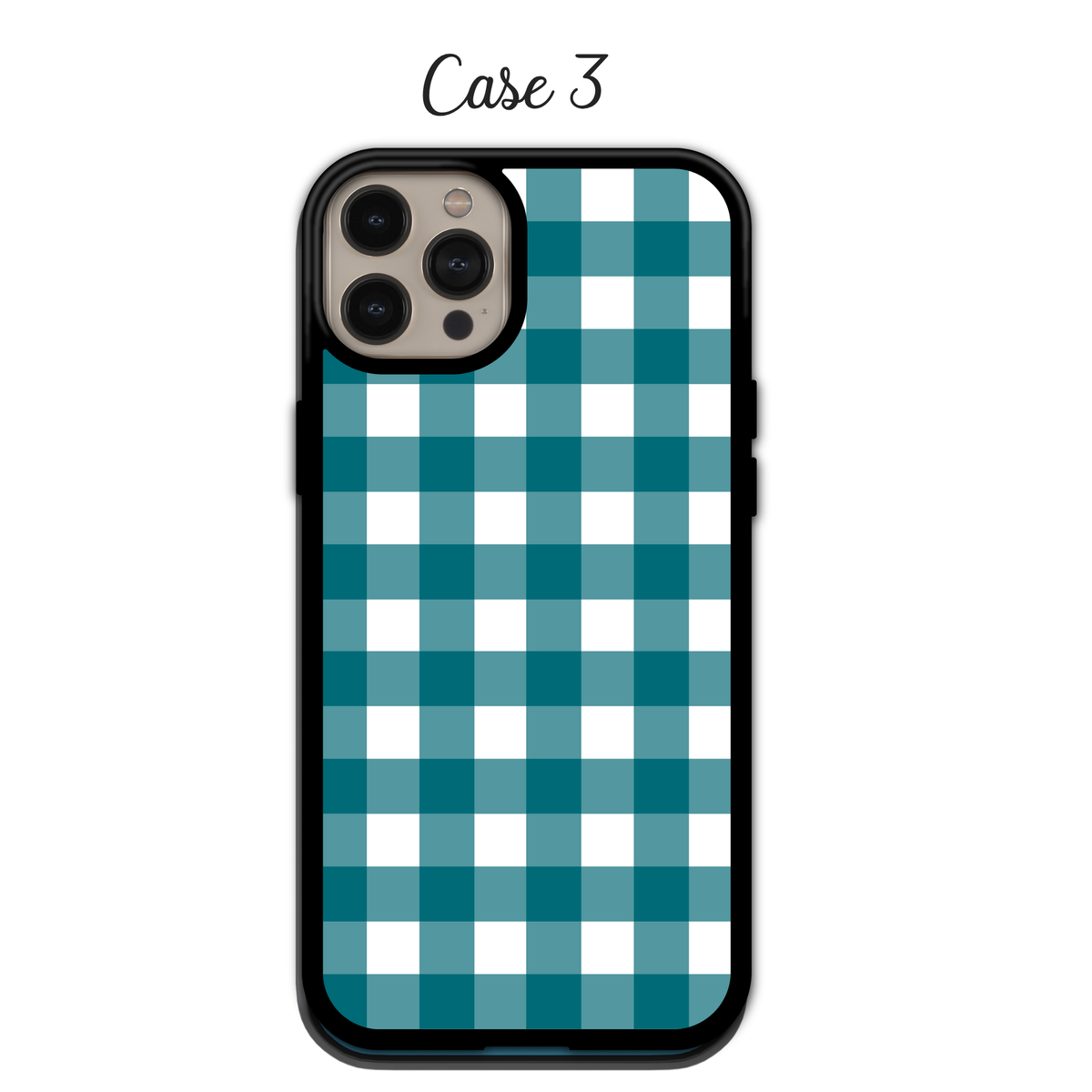 Teal Gingham & Navy Argyle | iPhone | Samsung | Huawei | Google Pixel | Xiaomi