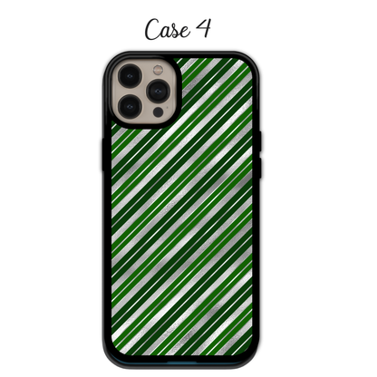Metallic Shimmer Striped Holiday | iPhone | Samsung | Huawei | Google Pixel | Xiaomi