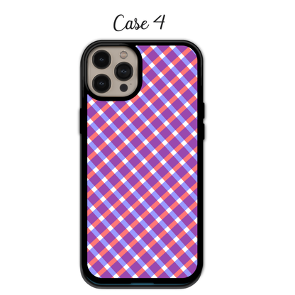 Bright Coral & Purple Lattice | iPhone | Samsung | Huawei | Google Pixel | Xiaomi