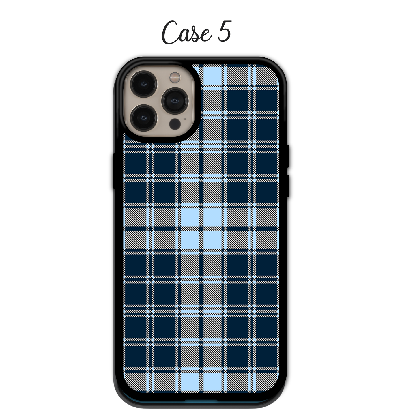 Navy Diagonal Plaid | iPhone | Samsung | Huawei | Google Pixel | Xiaomi