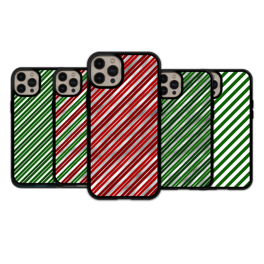 Metallic Shimmer Striped Holiday | iPhone | Samsung | Huawei | Google Pixel | Xiaomi