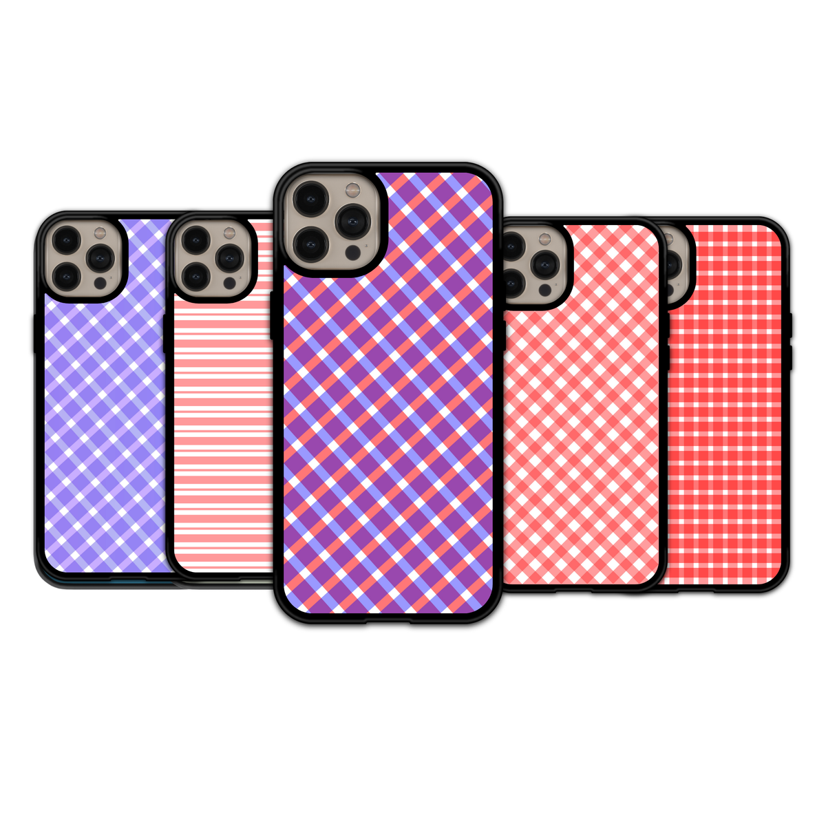 Bright Coral & Purple Lattice | iPhone | Samsung | Huawei | Google Pixel | Xiaomi