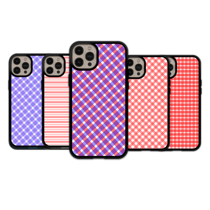 Bright Coral & Purple Lattice | iPhone | Samsung | Huawei | Google Pixel | Xiaomi