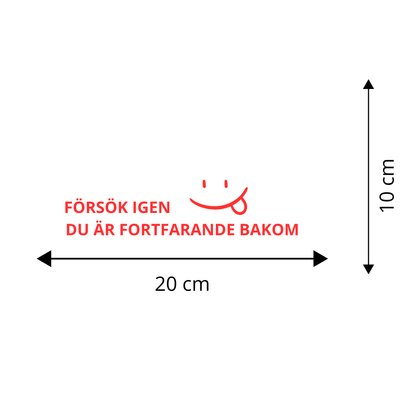 FÖRSÖK IGEN - DU ÄR FORTFARANDE BAKOM