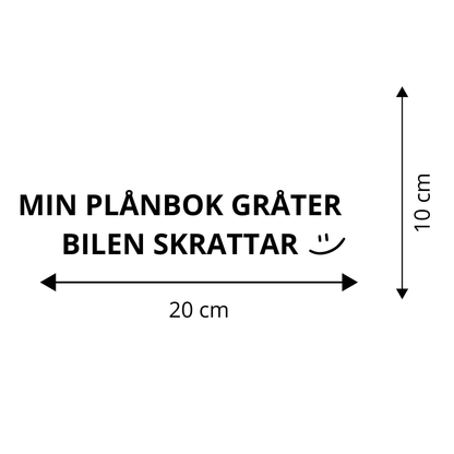 MIN PLÅNBOK GRÅTER - BILEN SKRATTAR