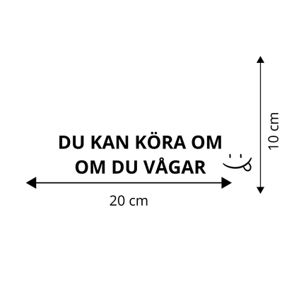 DU KAN KÖRA OM OM DU VÅGAR