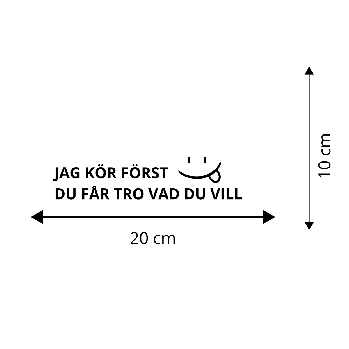 JAG KÖR FÖRST DU FÅR TRO VAD DU VILL