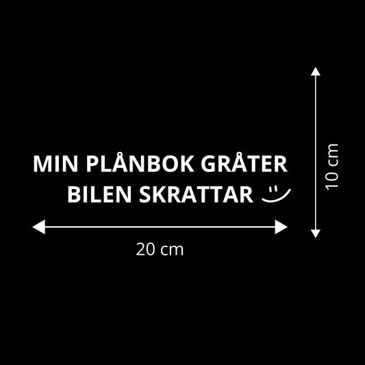 MIN PLÅNBOK GRÅTER - BILEN SKRATTAR