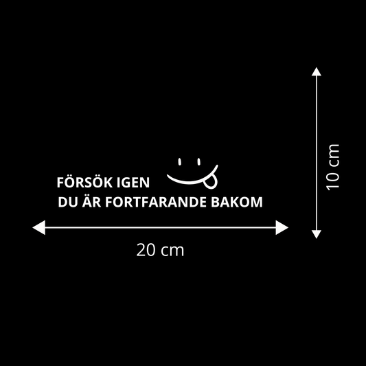 FÖRSÖK IGEN - DU ÄR FORTFARANDE BAKOM