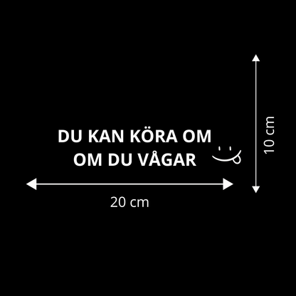 DU KAN KÖRA OM OM DU VÅGAR